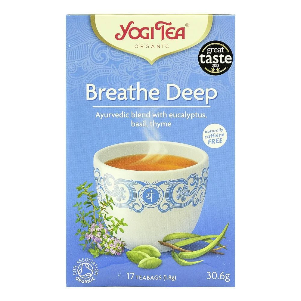 Yogi Tea Breath Deep, ceai ayurvedic respiratie cu eucalipt, busuioc si cimbru
