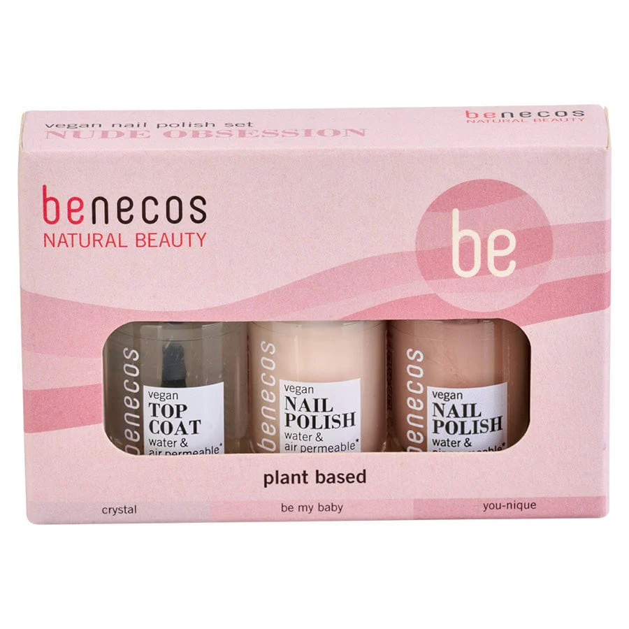 Set lacuri de unghii naturale 20-free, vegane, Nude Obsession - Benecos
