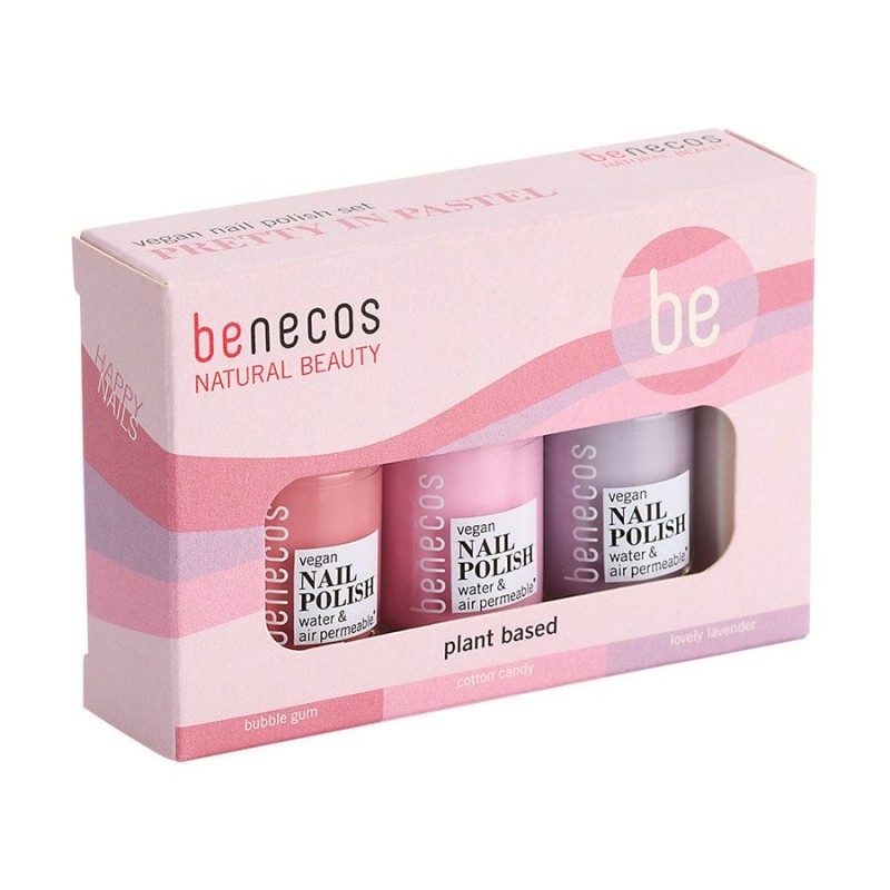 Set lacuri de unghii naturale 20-free, vegane, Pretty in Pastel - Benecos