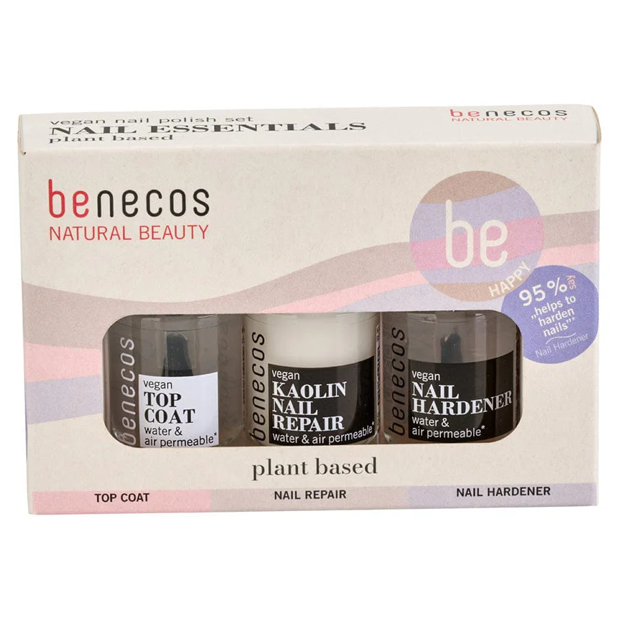 Set lacuri de unghii naturale 20-free, vegane, Nail Essentials - Benecos