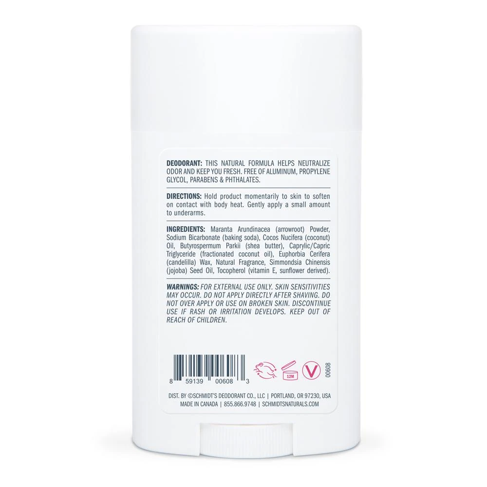 Deodorant stick cu bicarbonat, Rose   Vanilla - Schmidt's Deodorant