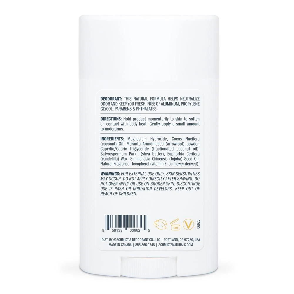 Deodorant stick cu magneziu pentru piele sensibila, Coconut Pineapple - Schmidts's Deodorant