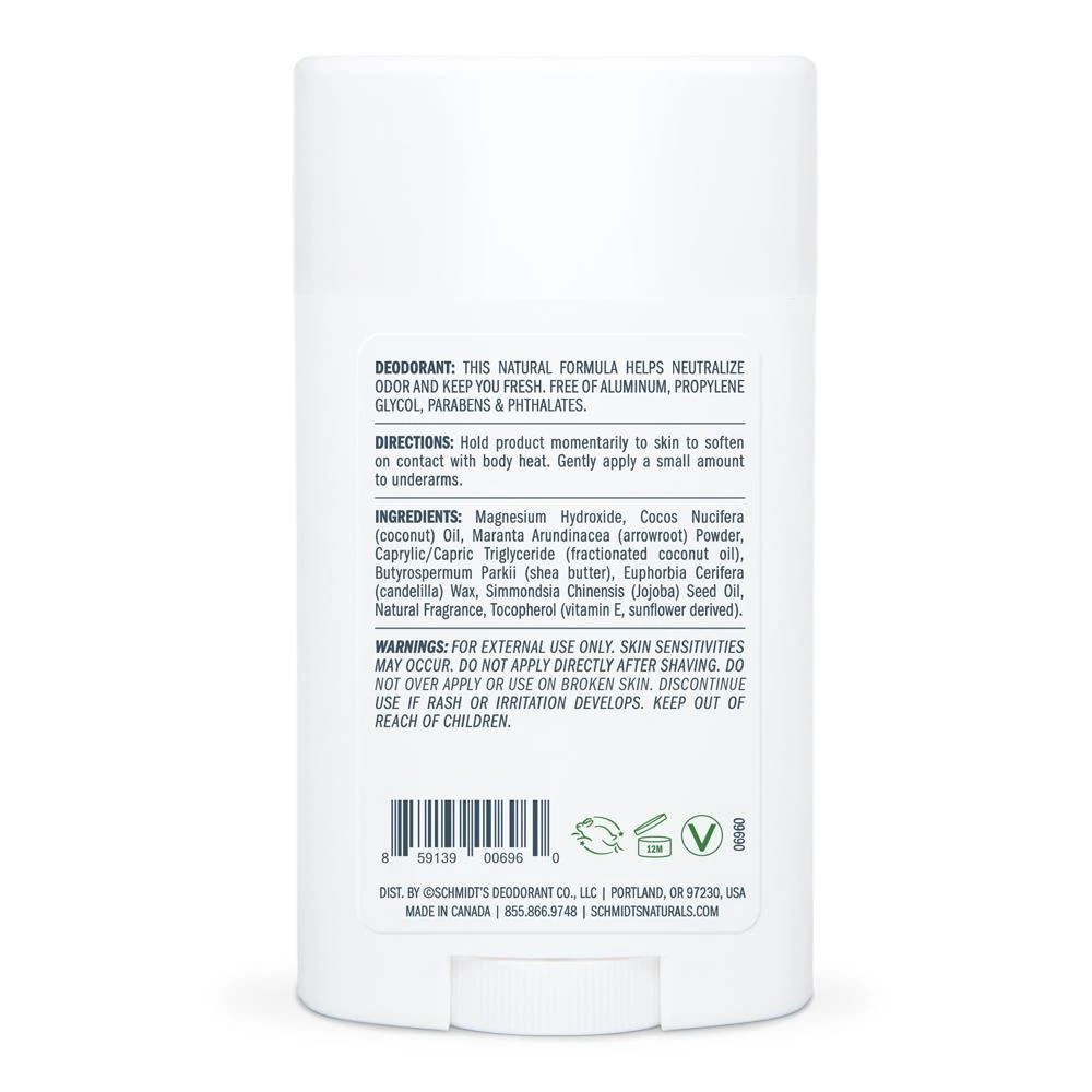 Deodorant stick cu magneziu pentru piele sensibila, Jasmine Tea - Schmidt's Deodorant