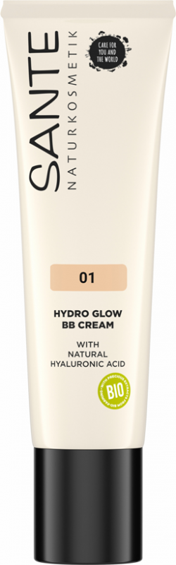 BB Cream Hydro Glow cu acid hialuronic 01 Light-Medium - SANTE NATURKOSMETIK