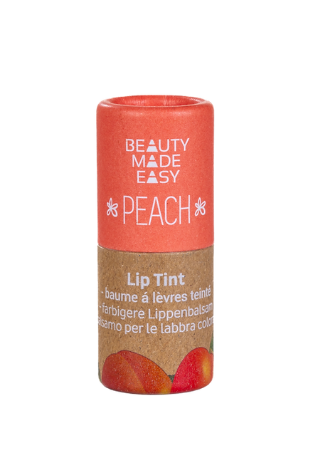 Balsam buze colorat, vegan, zero plastic, PEACH - Beauty Made Easy
