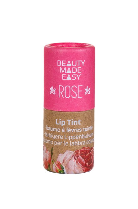 Balsam buze colorat, vegan, zero plastic, ROSE - Beauty Made Easy