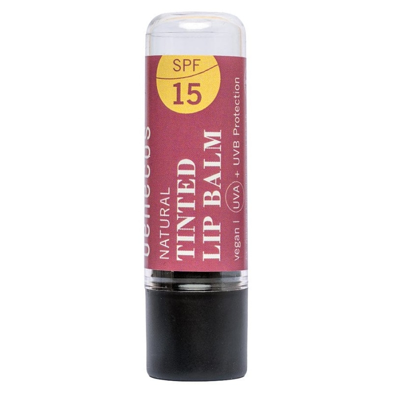 Balsam de buze natural nuantator Berry Bliss cu FPS 15 - Benecos