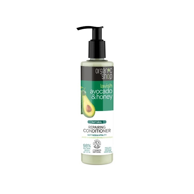 Balsam de par bio reparator Avocado si Miere, 280 ml - Organic Shop