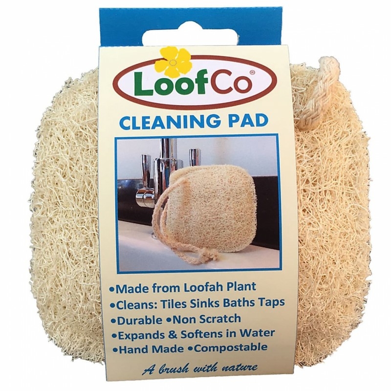 Burete natural din lufa pentru curatat multisuprafete, 10x10cm - LoofCo