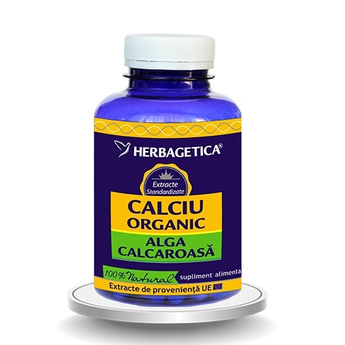 CALCIU Organic Alga Calcaroasa, 60 capsule - HERBAGETICA