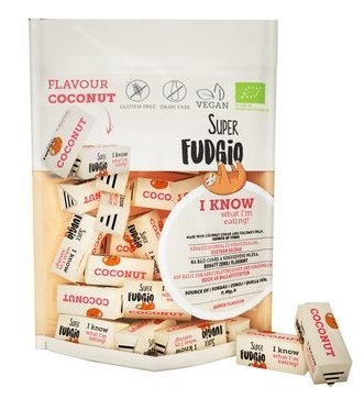 Caramele bio aroma cocos, 150g - Super Fudgio