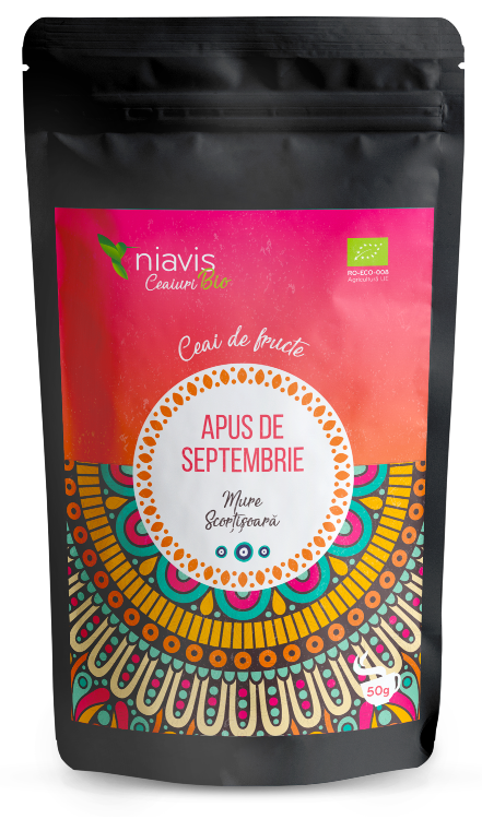Ceai bio Apus de Septembrie (mure   scortisoara), 50g - Niavis