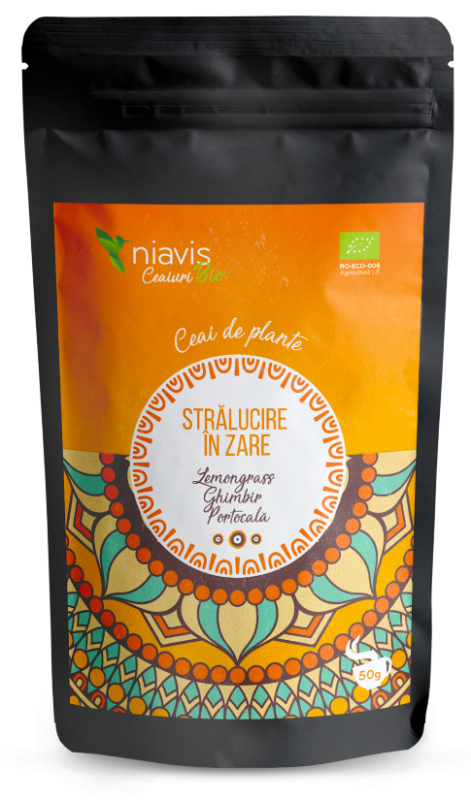 Ceai bio Stralucire in Zare (citrice   ghimbir), 50g - Niavis