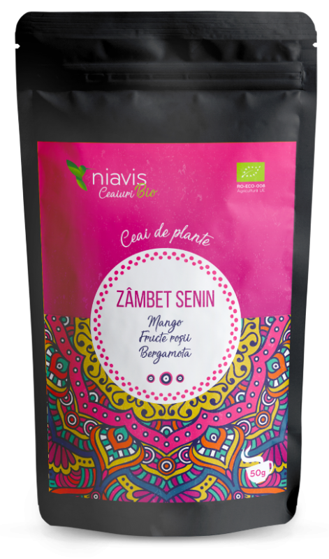 Ceai bio Zambet Senin (mango   bergamota), 50g - Niavis