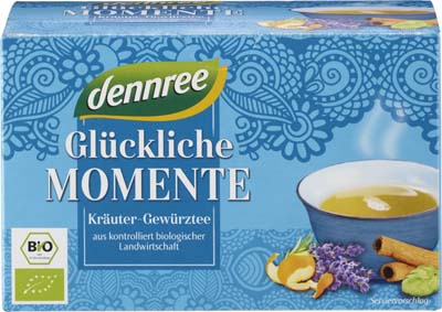 Ceai bio din plante Momente Fericite, 20 plicuri - Dennree