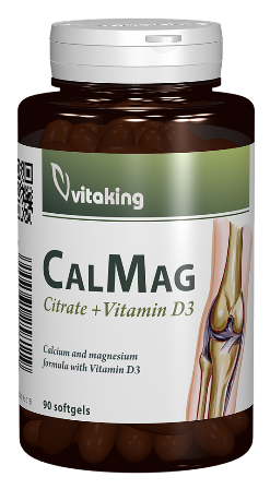 Citrat de Calciu-Magneziu cu vitamina D, 90 capsule gelatinoase - Vitaking