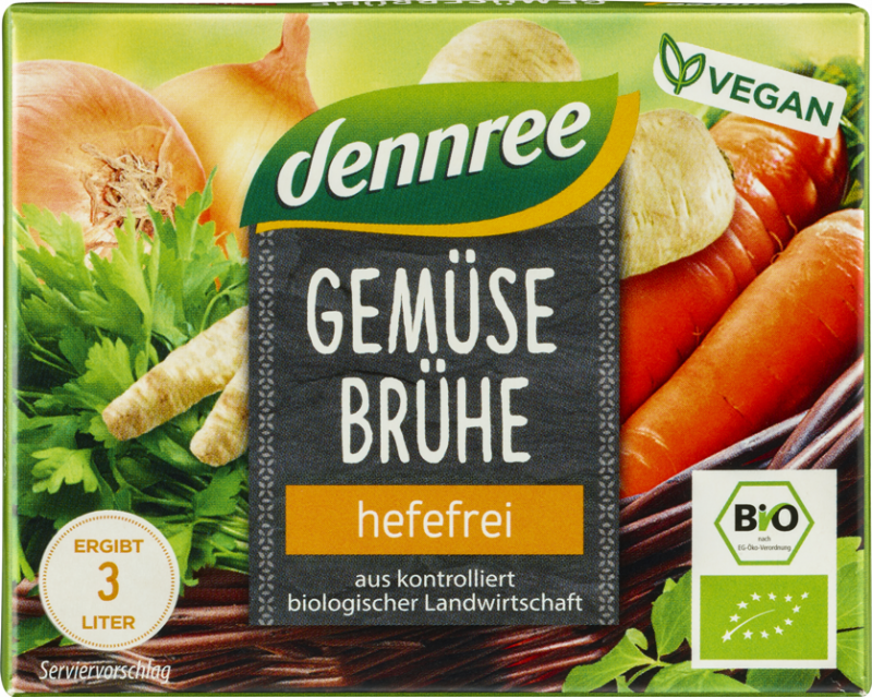 Concentrat supa legume BIO, 6 cuburi x 10g - Dennree