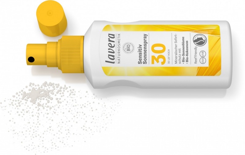 DELISTAT Spray bio protectie solara inalta FPS 30, piele sensibila, 100ml - LAVERA