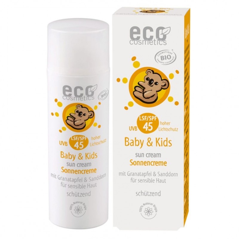 Crema bio protectie solara minerala bebe si copii FPS45 - Eco Cosmetics