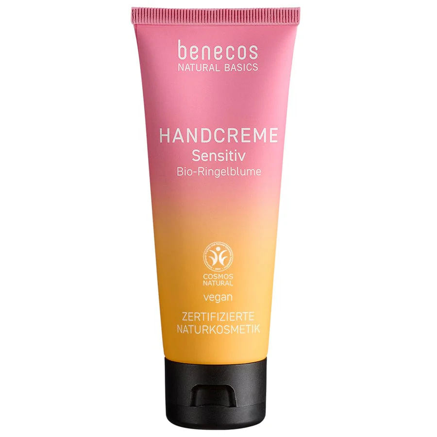 Crema de Maini Sensitiv pentru Piele Sensibila cu Galbenele Bio, 75ml - benecos Natural Basics