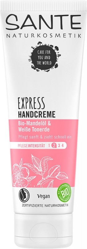 Crema de maini express cu argila si migdale, 75ml - Sante Naturkosmetik