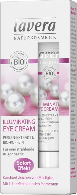 Crema de ochi iluminatoare antirid anticearcan cu extract de perle si cafeina - LAVERA