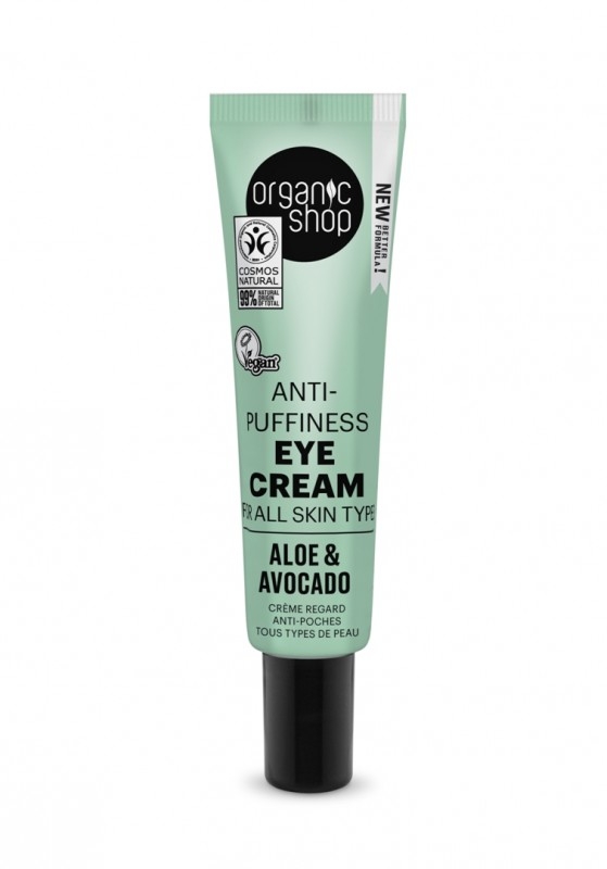 Crema pentru reducerea pungilor de sub ochi, Aloe si Avocado, 30ml - Organic Shop