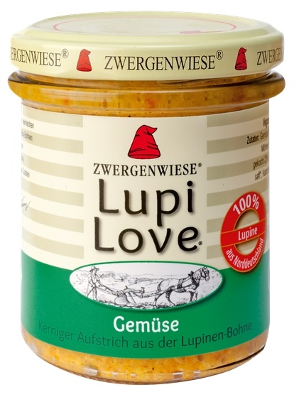 Crema tartinabila din lupin cu amestec legume, BIO, 165g -  Lupilove