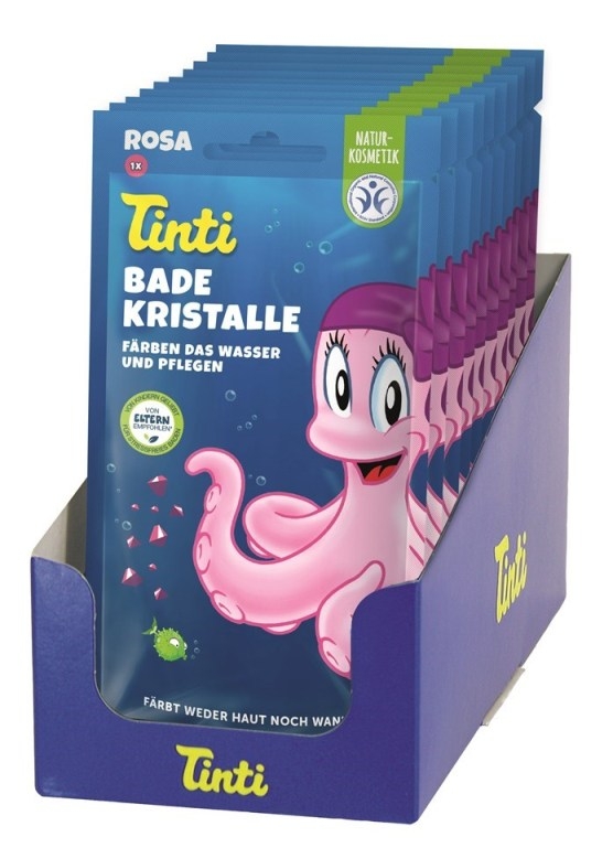 BIO Cristale de baie colorate pentru copii, Roz - Tinti