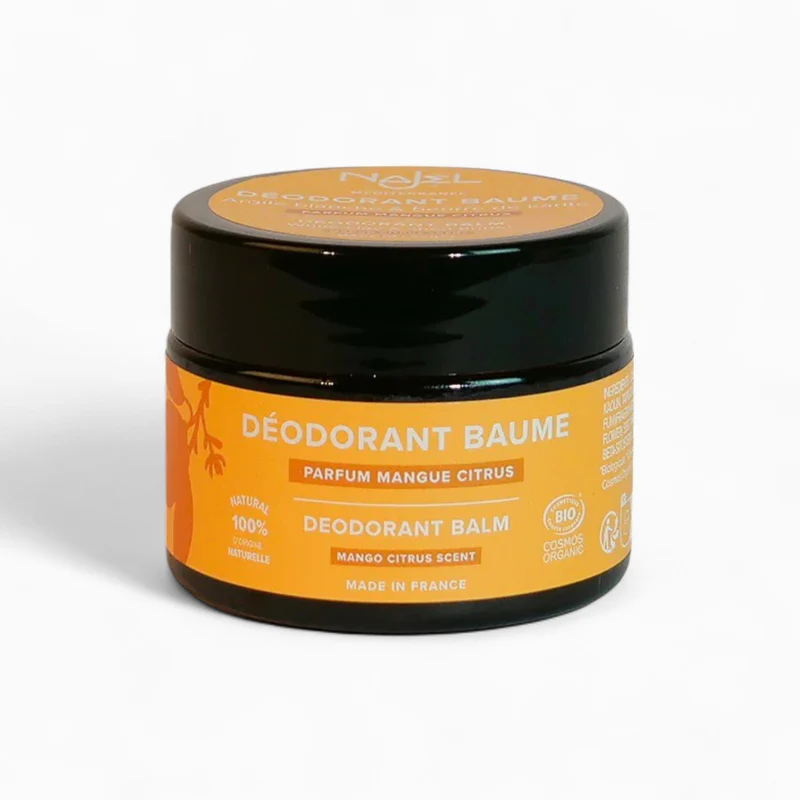 Deodorant balsam natural mango & citrice - cu argila alba, dafin si unt de shea bio, 45g - NAJEL