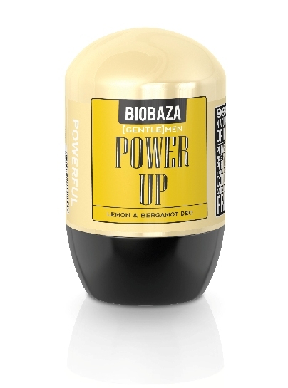 Deodorant natural pentru barbati POWER UP (lamaie si bergamot) - BIOBAZA