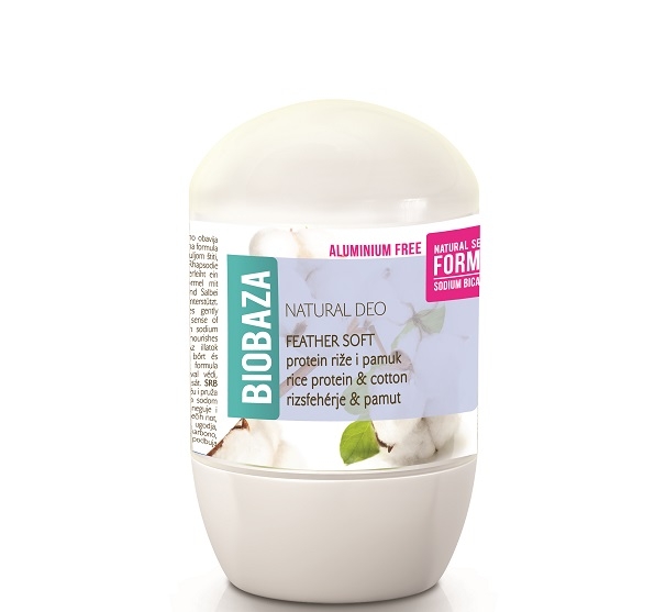 Deodorant natural pentru femei FEATHER SOFT (bumbac si panthenol) - BIOBAZA