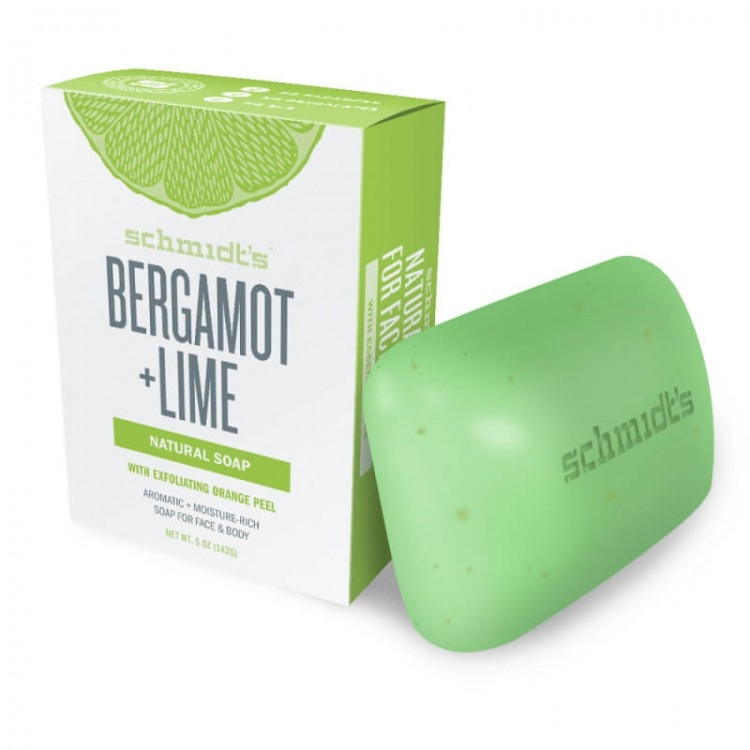 Sapun fata si corp Bergamot   Lime, cu exfoliant din coaja de portocala - Schmidt s