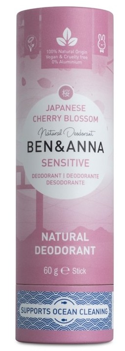 Deodorant stick piele sensibila Japanese Cherry Blossom, tub carton 60g - Ben   Anna
