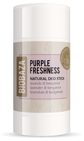 Deodorant stick natural Purple Freshness, lavanda si bergamot - BIOBAZA