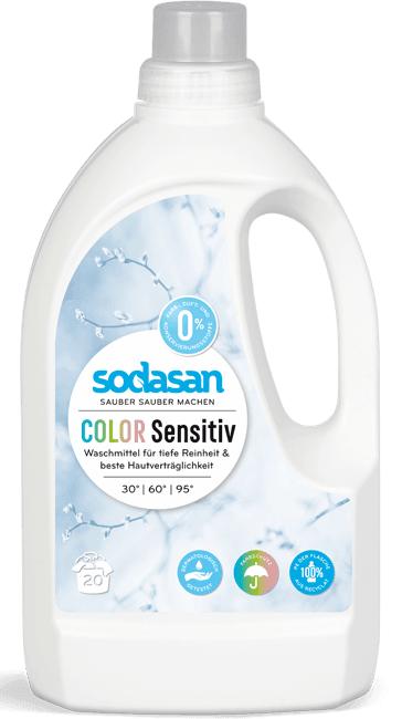 Detergent BIO lichid pentru rufe Sensitive Hipoalergen, 1.5L - Sodasan