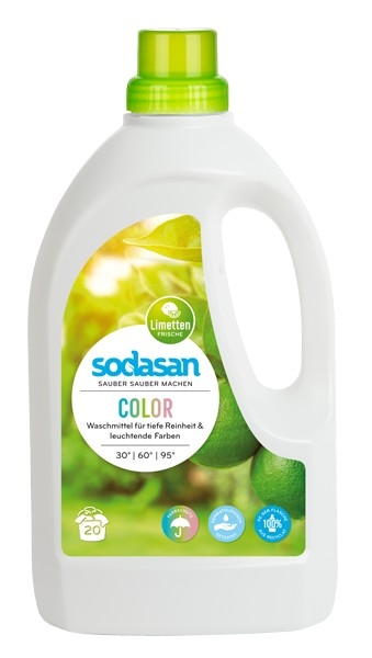 Detergent bio lichid pentru rufe albe si colorate, 1.5 L - Sodasan
