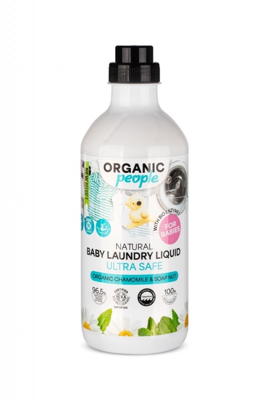 Detergent Lichid de Rufe Ecologic Organic People Baby Ultra Safe, pentru Hainele Bebelusilor, 1L