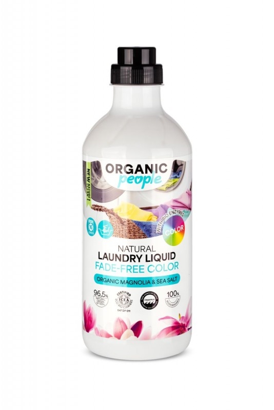 Detergent Lichid de Rufe Ecologic Organic People Fade-Free Color, pentru Rufe Colorate, 1L