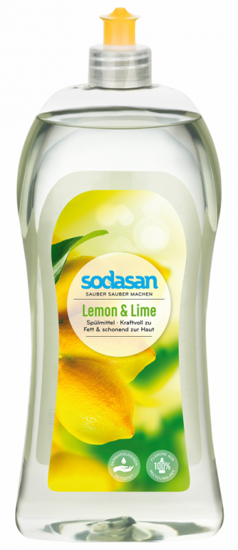 Detergent bio pentru vase Lamaie   Lime, 1L - Sodasan