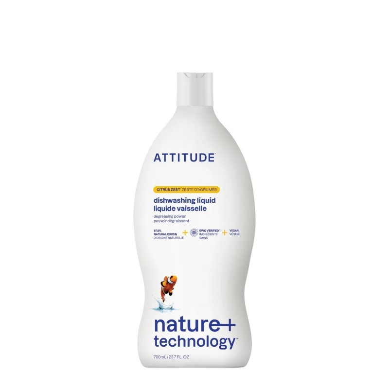 Detergent ecologic de spalat vase si biberoane Citrus Zest, 700 ml - ATTITUDE