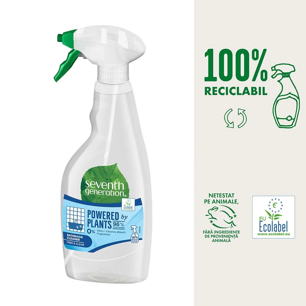 Solutie ecologica de curatare baie Fara Parfum, 500ml - Seventh Generation