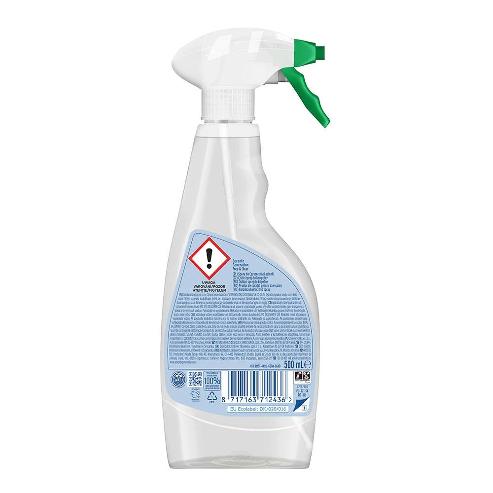 Solutie ecologica de curatare baie Fara Parfum, 500ml - Seventh Generation