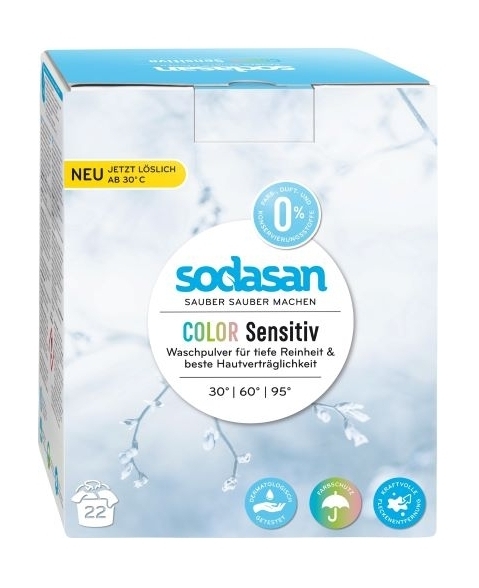 Detergent praf Comfort Sensitive pentru bebelusi si piele sensibila, 1kg - Sodasan
