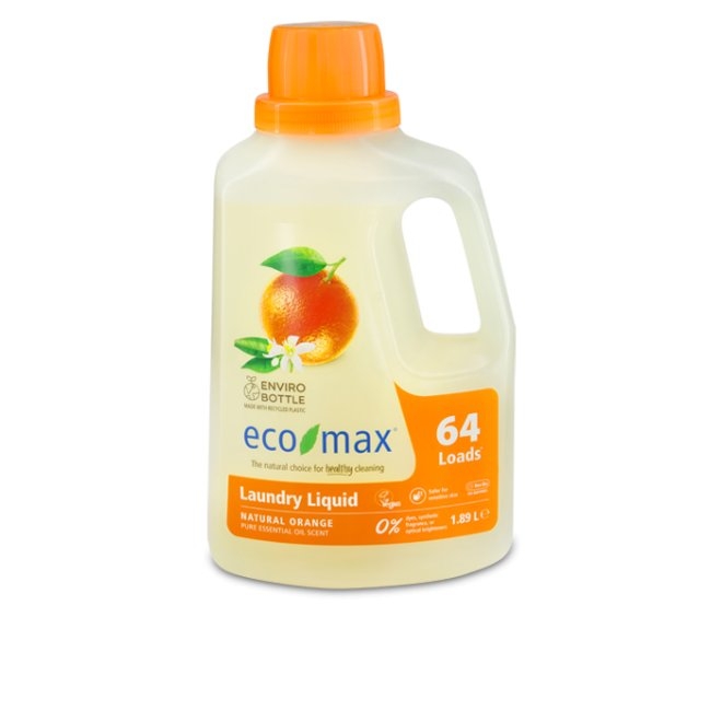 Detergent rufe ecologic concentrat cu portocala, 64 spalari, 1.89L - ECOMAX