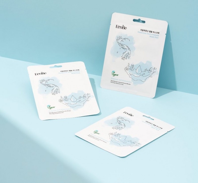 EcoBe Masca Coreeana cu Acid Hialuronic - Hidratare Profunda, Ten Suplu si Luminos, Efect Rapid de Revitalizare