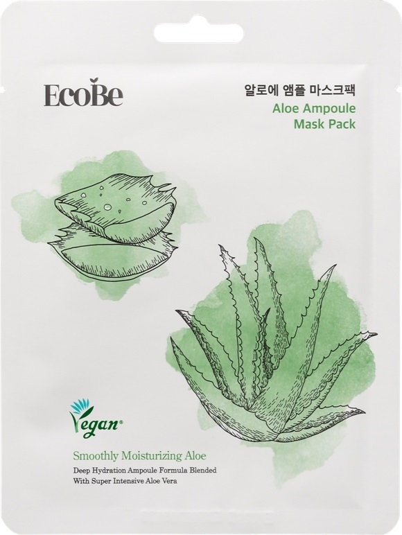 EcoBe Hydration Ritual-Pachet rutina coreeana hidratare intensiva ten uscat, deshidratat cu masca, ser si crema (4 produse)