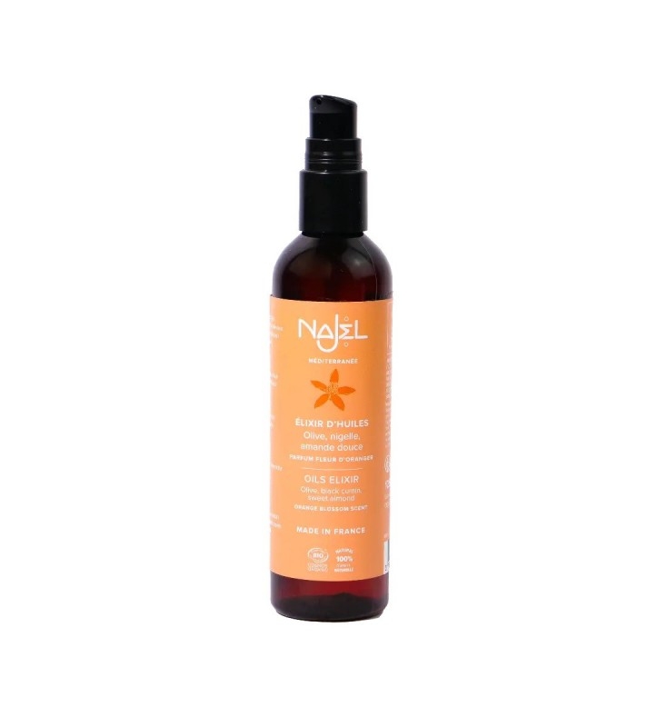 Elixir cu 3 uleiuri organice pentru ten, par, corp, 125ml - Najel