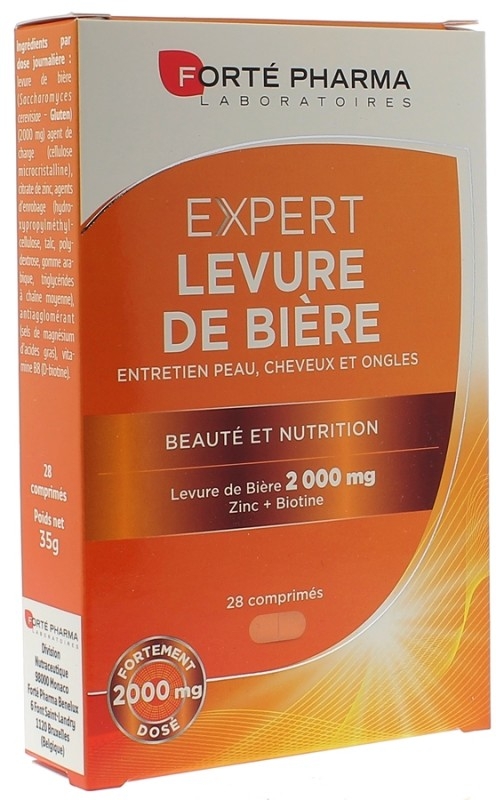 Expert Levure de Biére supliment pentru piele, par, unghii, 28 cpr - FORTE PHARMA