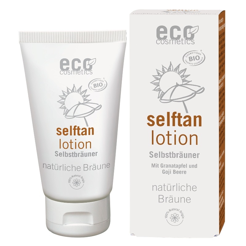 Fluid autobronzant bio pentru fata si corp cu rodie si extract de goji, 75ml - Eco Cosmetics